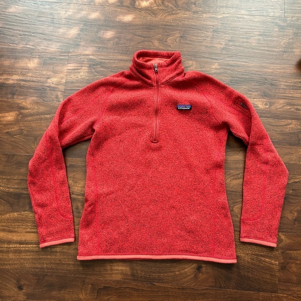 Patagonia Better Sweater Quarter-Zip Fleece Pullover 
Red 
Women’s Size Medium